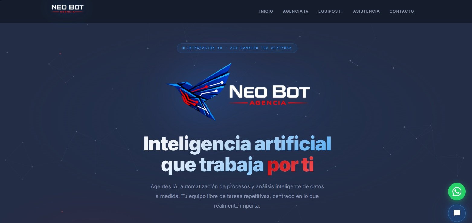 Neo Bot Agencia – vista previa de la web